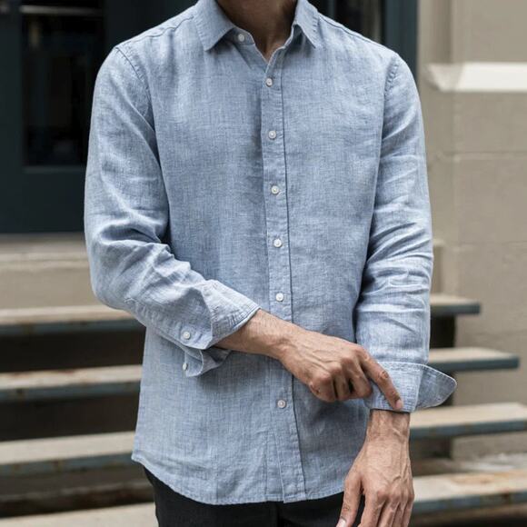 Thursday Boot Company Other - Thursday Boot Co. Linen Shirt Men's Size XL Blue Button Up Vacation Coastal